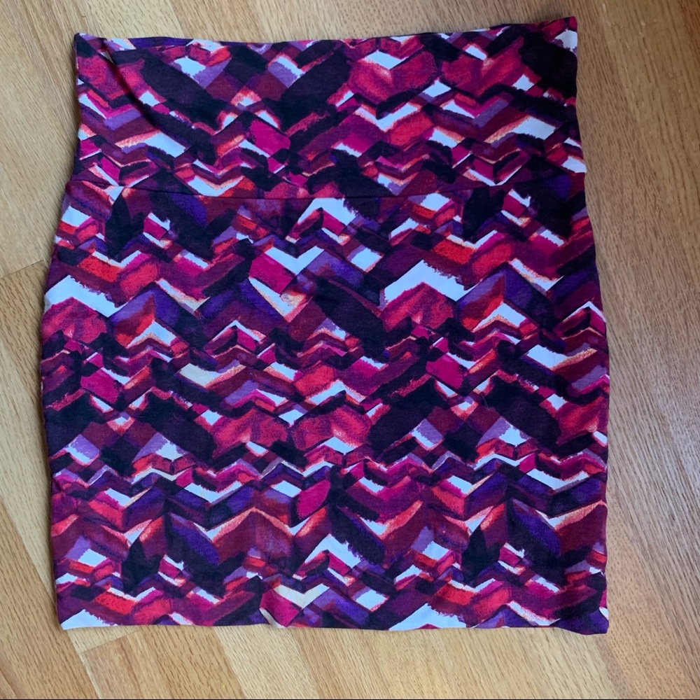 Red/fushia mini skirt